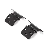 Ravinte 60 Pcs 30 Pairs 1/2'' Overlay Cabinet Hinges Black Semi-Concealed Black
