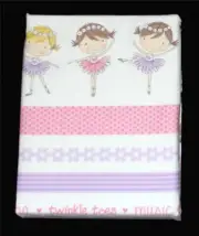 Nicole Miller Ballerinas Twinkle Toes Flowers Polka Dots Shower Curtain NIP DISC