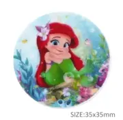 5 pc Planar Resin Hair Bow Center Flatback 1152599 Ariel Princess movie