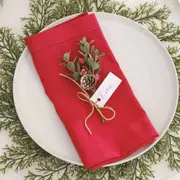 Rustic Red Berry Sprig Place Card Holders 6pk