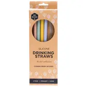Ever Eco Silicone Drinking Straws Straight Pastel Collection 4 Pack