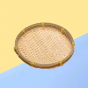 Fruit Tray Flat Basket Bread Basket Rattan Wicker Serving Tray Wall Baskets