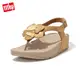 FitFlop LULU CORSAGE TOE-POST BACK-STRAP SANDALS麂皮花朵後帶涼鞋-女(復古金)