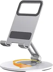 360°Rotatable Phone Holder for Desk,Aluminum Alloy Desktop Cell Phone Stand,Compatible with iPhone 14/14 Plus/14 Pro/14 Pro Max/13/13 Pro/13 Mini/13 Pro Max and Other Smartphones
