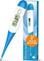 Boncare 10 Seconds Oral Thermometer for Adults and Kids - Accurate Light blue