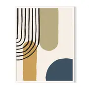 Layered Arch 2 Framed Printed Wall Art - White