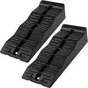 Luxshiny 2Pcs Rv Leveling Ramps Triple Level Design Wheel Chocks for Trailers Durable Hdpe Levelers Capacity for Rvs Trucks and Campers
