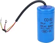 SOULONG CD60 Capacitor, 350uF Starting Capacitor Run with Cable 250 V AC for Refrigerator, AC Motor, Generator