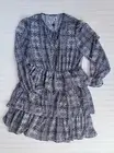 ASOS Unique21 Snake Print Tiered Dress NEW NWT All Season Dress Ruffle Size 10