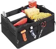 Car Trunk Organizer Folding Car Storage Box Large Capacity Cargo Storage Tool Multiple Compartments Container Organizer
