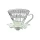 TIAMO V01 耐熱玻璃咖啡濾杯附咖啡匙+滴水盤-白色(HG5356W)