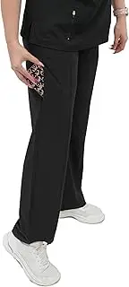 [FUBU] Women's High Waisted Wide Leg Yoga Scrub Pant Medical Nursing Uniform