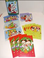 Mickey Mouse and Friend Vintage Collectible Christmas Cards Partial Box 18 Cards