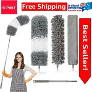 Lightweight 4-Piece Microfiber Duster Kit with Stainless Steel Extendable Pole