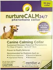 Meridian Animal Health NurtureCALM 24/7 Pheromone Collar for Dogs, 23" - Blue, Solid, Plastic, Constant Pheromone Release, Long-Lasting Up to 30 Days