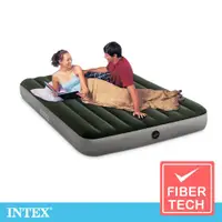 在飛比找ETMall東森購物網優惠-INTEX 經典雙人加大(fiber-tech)充氣床墊(綠