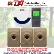 DAKOTA ALERT DCMA-4000+MTPR-4000 WIRELESS MOTION DETECTOR ALARM - 3 SENSORS