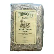 Torwood Farm Mini Oaten Bale 22 Litre Hay Animals Rabbits Guineas Pigs Horses