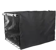 Heavy Duty Dog Kennel Cover - Double Door Pet Kennel Cover for Wire Crate - 42 Inches Oxford Fabric Pet Crate Protector for Indoor Outdoor Protection