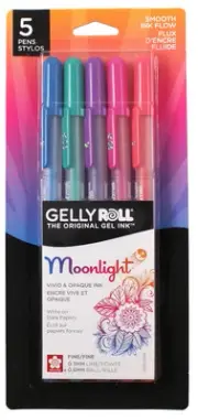 2 Pack Sakura Gelly Roll Moonlight Fine Point Pens 5/Pkg-Dusk 58175