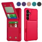 For Samsung S25 S24 S23 S22 S21 S20 FE Plus Ultra Case Wallet Leather Flip Cover
