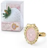 Sanrio Ring Case Ring, My Melody, My Melody, 0.8 x 0.7 x 0.8 inches (2 x 1.8 x 2.1 cm), My Melody White Strawberry Tea Time Design Series Character 673978 SANRIO