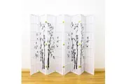 Zen Garden Room Divider Screen White 8 Panel