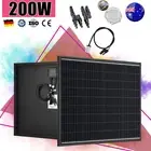 200W 12V Fixed Solar Panel Kit Mono Home Caravan Camping Charge Battery 200 Watt