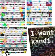 KANDI BAR Variety Pack | 2024 Edition | EDM Life, Good Vibes, and Party Hard All-in-One | Wear and Trade Handmade PLUR Music Festival Accessories | Different Phrases Every Time
