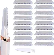 18 Pack Replacement Head for Finishing Touch Flawless Dermaplane Glo Sonic Facial Exfoliation Lighted, Dermaplane Refill Blades for Flawless Vibrating Dermaplane Razor,Safety Micro-guards for Skin