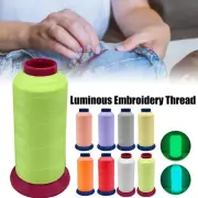 1000Yard Luminous Sewing Line Needlework Embroidery Thread Glow In The Dark Yarn