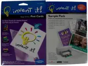 New LOT Of 2 INVENT IT! PACKS Postards & Greeting Cards For Ink Jet Printers !