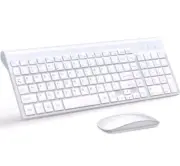 Topmate Slim Wireless Bluetooth Keyboard And Mouse White