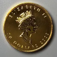 在飛比找Yahoo!奇摩拍賣優惠-2000年加拿大楓葉1/2盎司金幣【誠心購可議價】