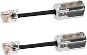 2Pcs RJ9-4P4C Model Telephone Cable Detangler 360 Degree Rotating Landline Swivel Cord Untangler Accessory