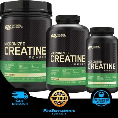 OPTIMUM NUTRITION Micronized Creatine Powder, Unflavoured, 3 Sizes
