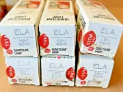 (6) GE Quartzline Lamps Bulbs, ELA, 19v, 65w, NEW