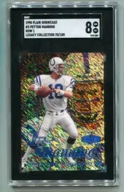 1998 Flair Showcase Peyton Manning Row 1 Legacy Collection RC 70/100 SGC 8 NM-MT