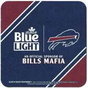 Labatt Blue Light An Official Sponsor Of Bills Mafia Beer Coaster