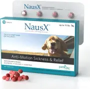 NausX Anti-Motion Sickness and Nausea Relief for Small Breed Dogs, Relief for Di