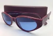 New! Rare ALAIN MIKLI Sunglasses A 2197 2238 52-15 139 Burgundy and Black Frames