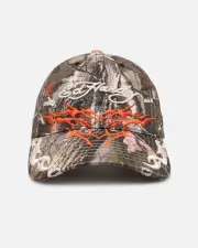 [ED HARDY] Ed Hardy Tribal Dad Strapback Hat Real Tree Camo - Size ONE ONE Real Tree Camo