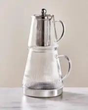 Keops Borosilicate Glass Teapot Set - 2-Tier Teapot - DHL fast shipping