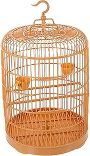 Levemolo Bird Cage for Outside Plastic Hanging Bird Cage Round Top for Birds and Decorative