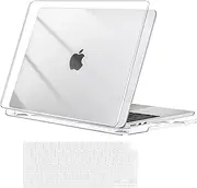 MOSISO Compatible with MacBook Air 13.6 inch Case 2025-2022 M4 A3240 M3 A3113 A2681 M2 Chip with Liquid Retina Display & Touch ID,Protective Plastic Hard Shell Case & Keyboard Cover Skin,Crystal Clear