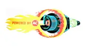 POWERED by AC - SPARK PLUGS - 5 1/2" X 2 3/8" DECAL / STICKER