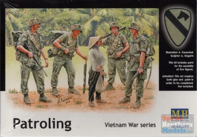 MBM35099 1:35 Masterbox "Patroling" Vietnam War Series - 5 Figures Set #3599