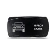 Rocker Switch for Jeep Wrangler JK Mirror Lights Symbol - Horizontal - Blue LED