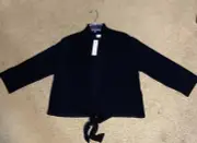 Chico’s Traveler’s Tie Front Jacket Size 2 Black NWT