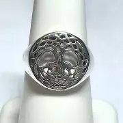 Tree of Life Plain silver 925 Sterling Silver Ring Jewelry s.6.5 JY3458